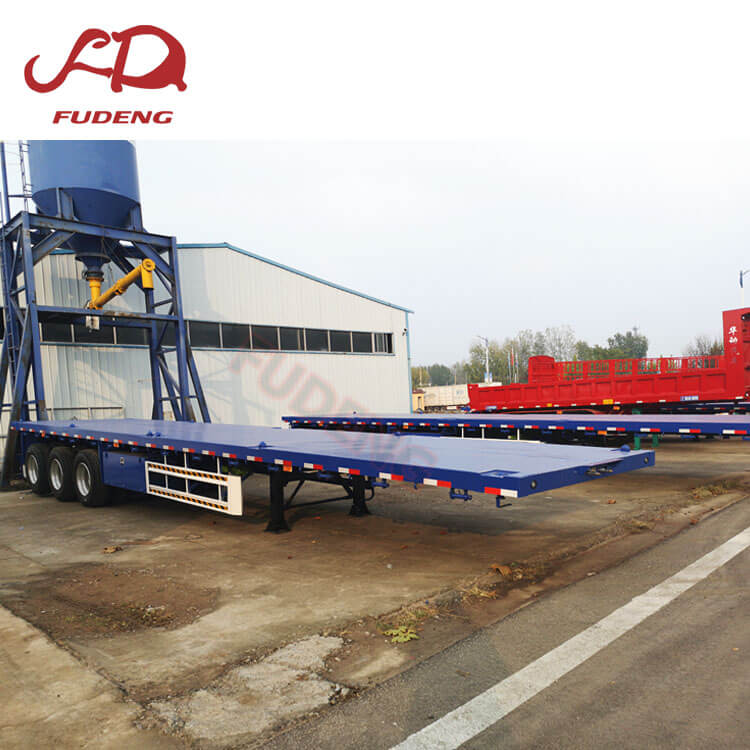 3 Axles container flat bed semi trailer