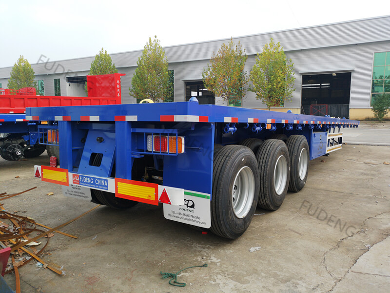 3 Axles Container Flat Bed Semi Trailer