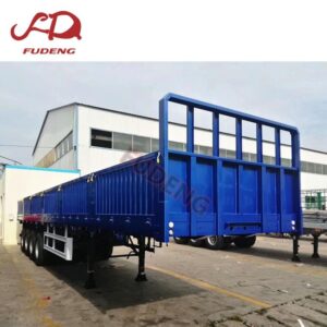 4 Axles Flatbed Trailer With Side Wall