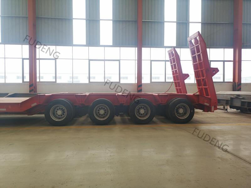 120 Tons Capacity 4 Lines 8 Axles Low Bed Trailer Truck