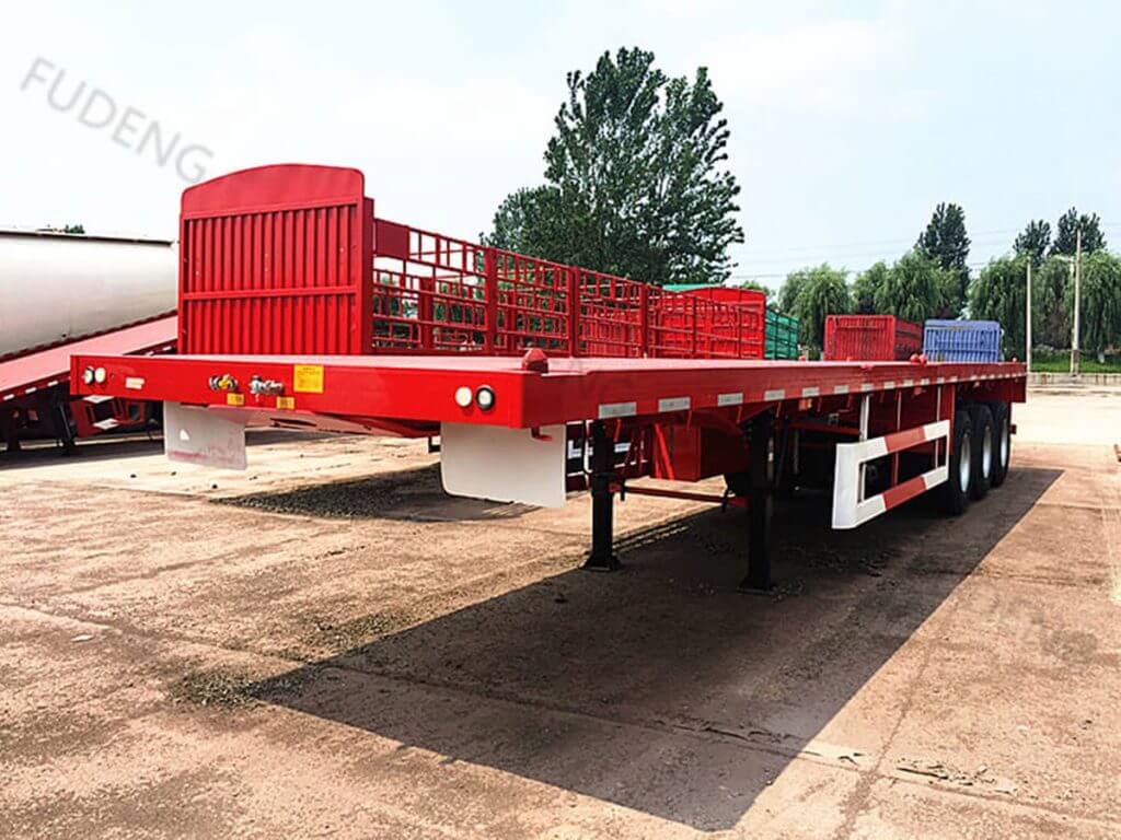 3 Axles 40Ft Flatbed Truck Trailer