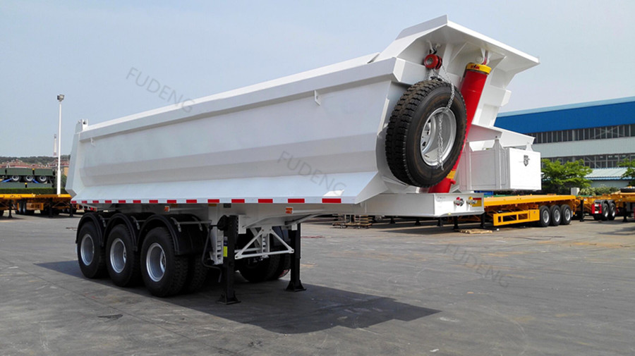 28 Cubic Meters Dump truck Tipping trailer for sale2