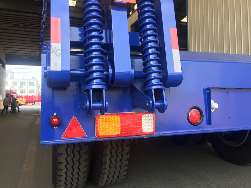 60Ton Low bed Semi Trailer With Mechanical Ladder