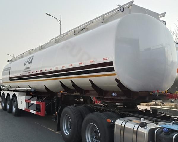 3 axles 45000 liters aluminum fuel tanker trailer