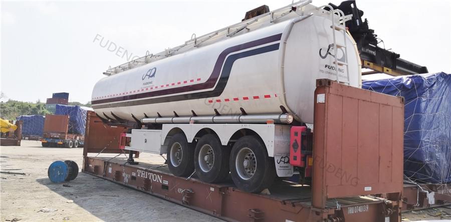 3 axles 42000 liters aluminum fuel tanker trailer