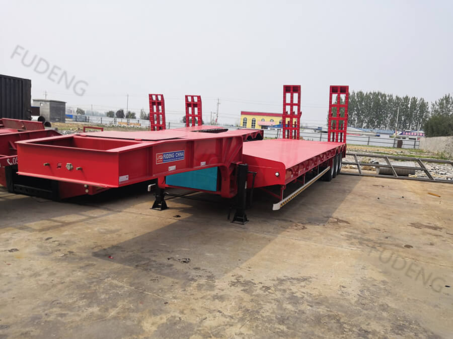 50Tons Low Bed Semi Trailer For Excavator1