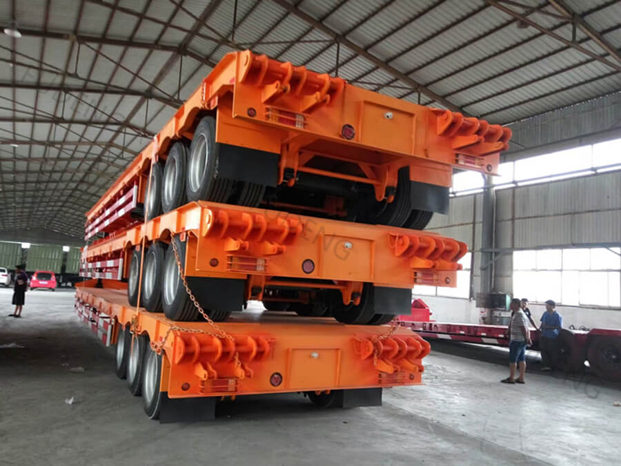 50Tons Low Bed Semi Trailer For Excavator