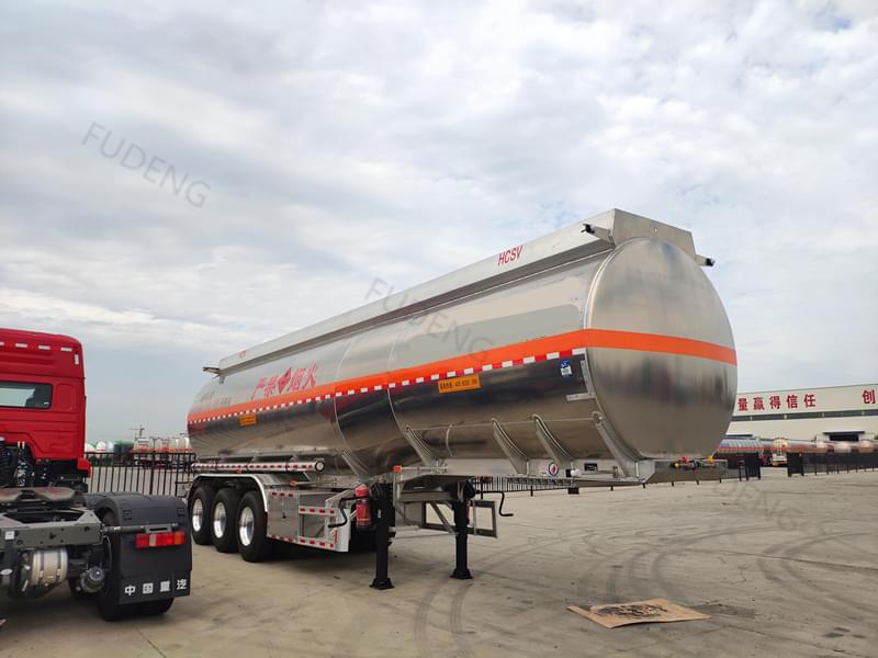 3 Axles 45 cubic meters aluminum fuel tank trailer3