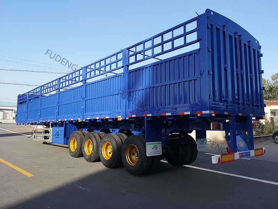 Four Axle Fence Cargo Trailer For Sale