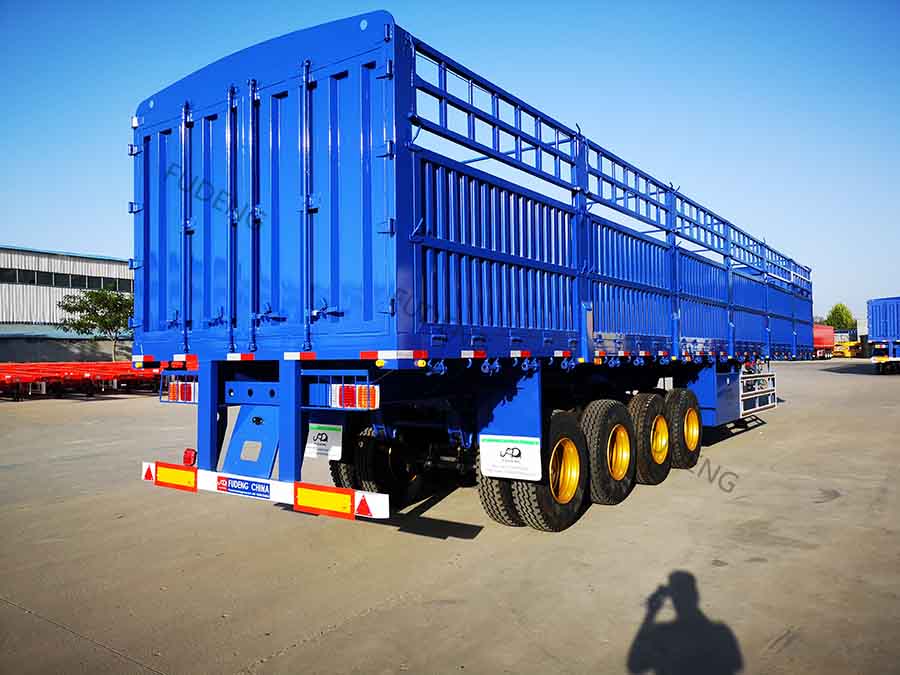 Four Axle Fence Cargo Trailer For Sale