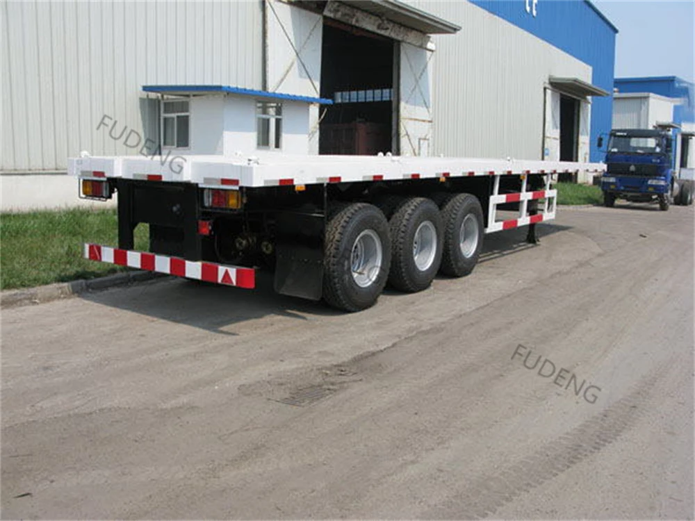 white flat deck trailer for sale