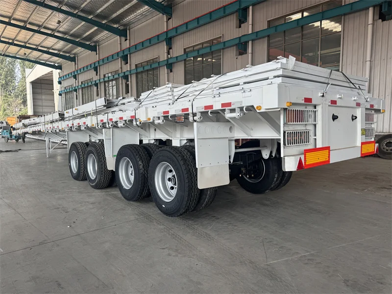White 4-Axle Stake Semi Trailer Shipped to Kenya (1) (1)
